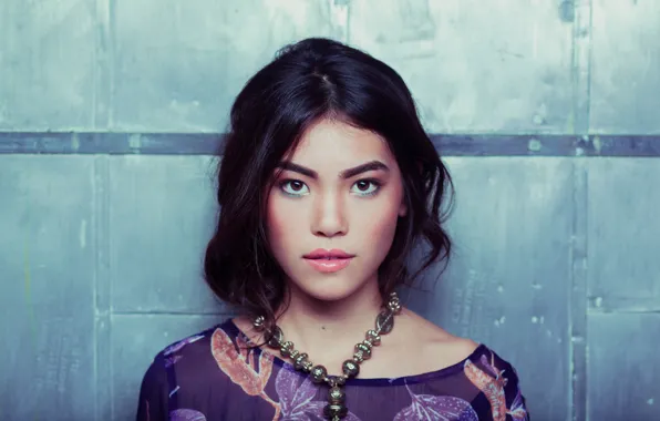 Girl, lips, direct gaze