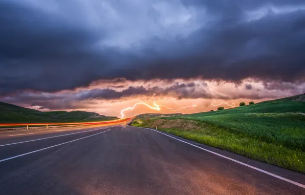 Картинка дорога, фон, перспектива