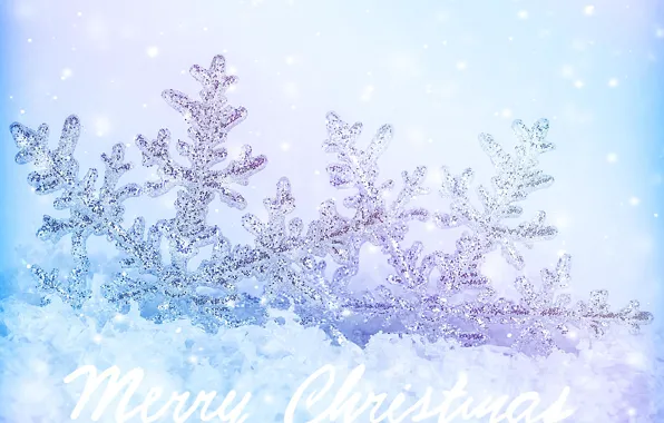 Картинка зима, снег, снежинки, новый год, рождество