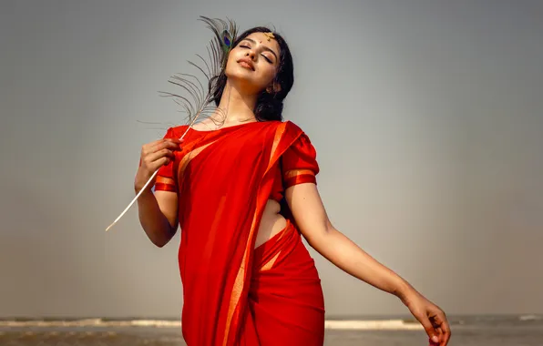 Saree, Indian actress, Malayalam actress, Mamitha Baiju, Beautiful actress