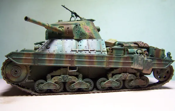 Картинка игрушка, танк, итальянский, моделька, тяжёлый, периода, Второй мировой войны, Pesante