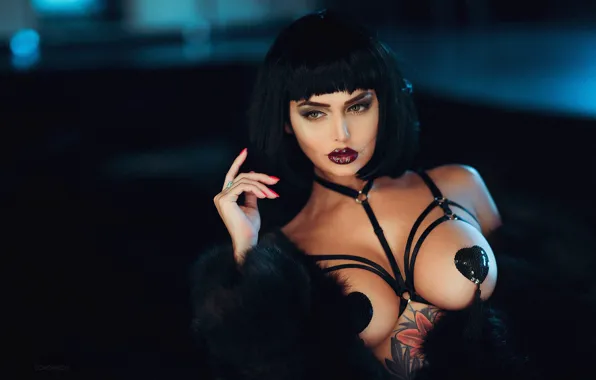 Грудь, готика, модель, Nita Kuzmina