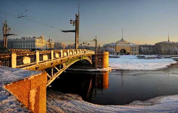 Картинка Адмиралтейство, дворцовый мост, Serg-Sergeew, зимний дворец, санкт-петербург