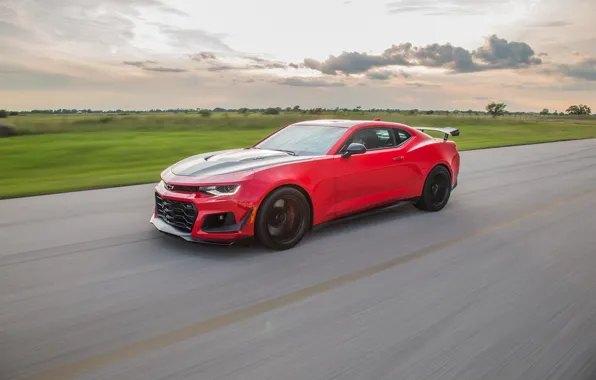 Скорость, Chevrolet, Camaro, Hennessey, ZL1, 2017, HPE850