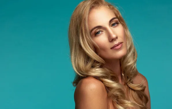 Взгляд, лицо, фон, модель, волосы