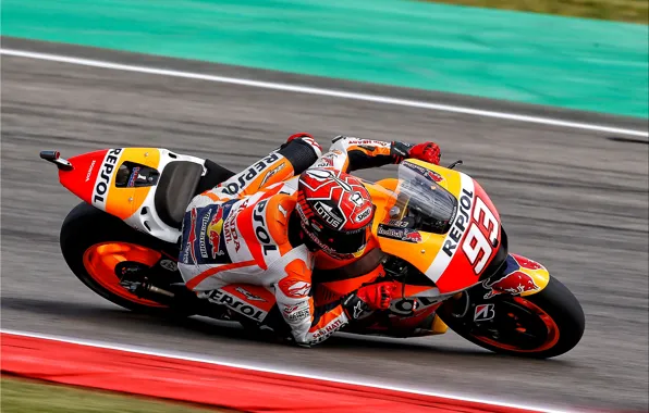 Картинка Honda, MotoGP, HRC, Marc Marcuez, Наклон