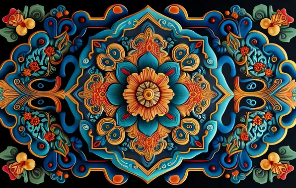 Цветок, абстракция, узор