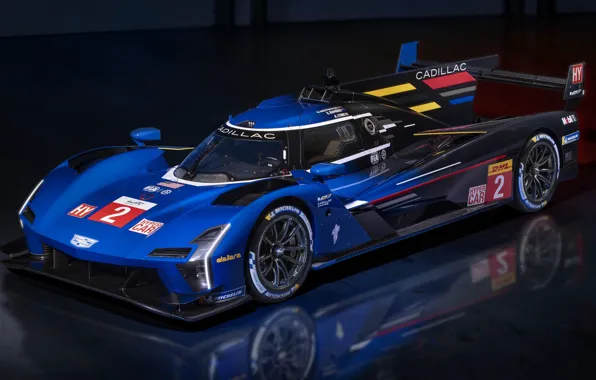 Картинка Cadillac, гоночный болид, 24 часа Ле-Мана, 2023, Cadillac V-LMDh, LMDh, IMSA WeatherTech SportsCar, спортпрототип Project …