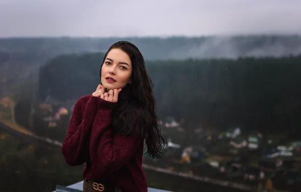 Девушка, дождь, свитер, Дмитрий Медведь