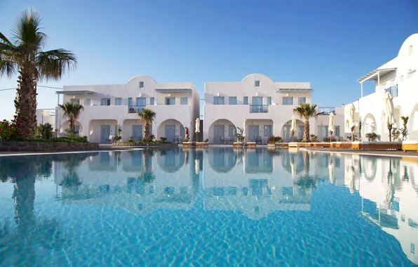 Бассейн, Греция, отель, Santorini, hotel El Greco, palace &amp; spa