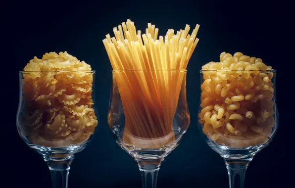 Glasses, shapes, noodles