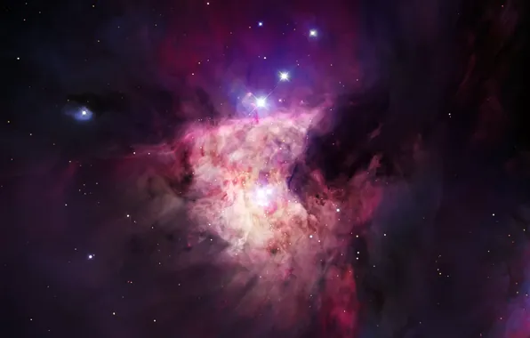 Картинка космос, туманность, красивая, фиолетовая