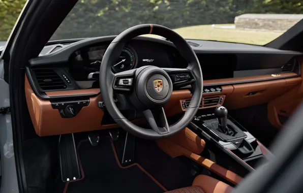 Картинка 911, Porsche, steering wheel, dashboard, torpedo, Porsche 911 S/T Heritage Design Package