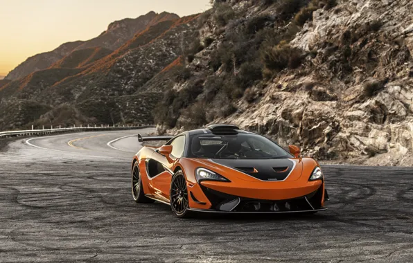 Картинка дорога, горы, McLaren, спорткар, спортивный автомобиль, McLaren 620R