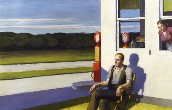 1956, Edward Hopper, Four Lane Road