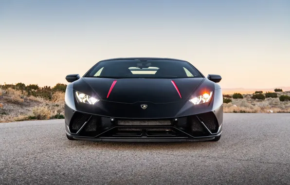 Закат, вечер, Lamborghini, вид спереди, Performante, Huracan, 2020, VF Engineering
