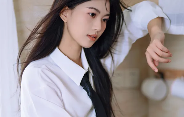 Beautiful, Asian, Model, Woman, Cute, Pretty, Petite, Uniform