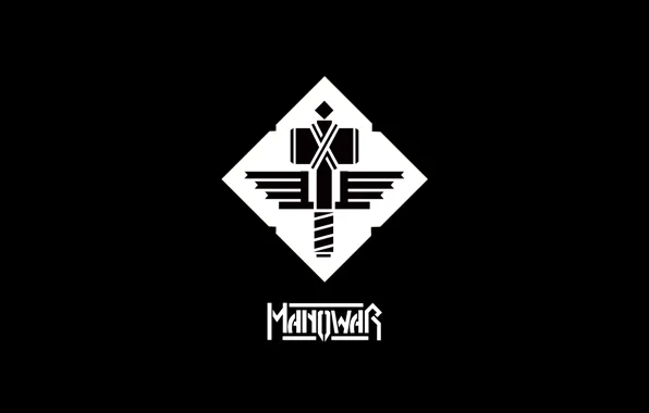 Logo, minimalism, heavy metal, hammer, manowar
