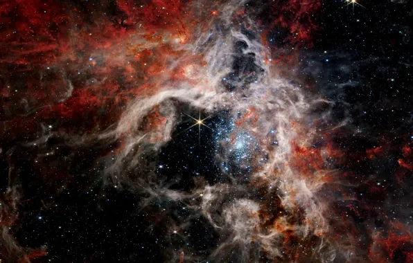 NGC 2070, LMC, The Tarantula Nebula, The Large Magellanic Cloud, 30 Doradus, H II region, …