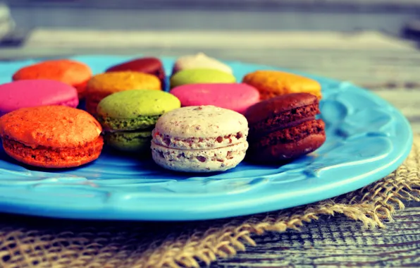 Colorful, десерт, сладкое, sweet, dessert, cookies, macaron, almond