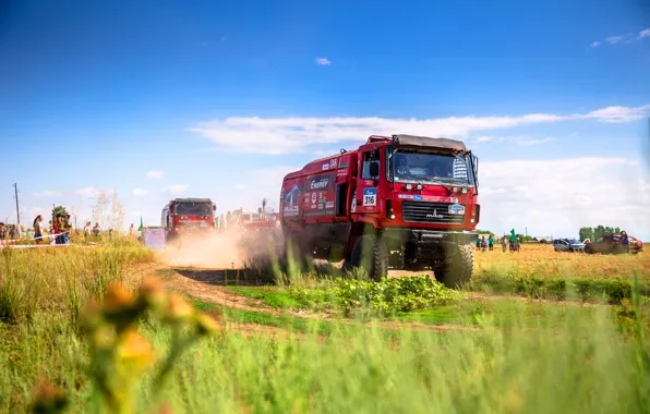 Красный, Спорт, Грузовик, Гонка, Rally, Ралли, Старт, Бездорожье