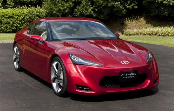 Парковка, Toyota, красная, FT-1, FT-86 Concept