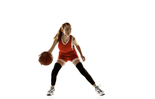 Basketball, young, player, run, action, female, motion