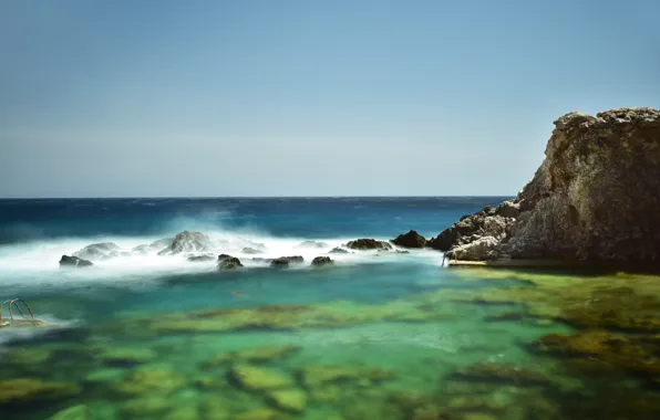 Картинка море, бухта, Malta, Мальта, Ghar Lapsi