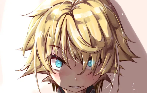 Kawaii, girl, soldier, military, war, anime, blonde, asian