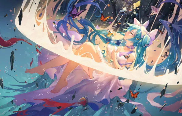 Картинка девушка, аниме, арт, vocaloid, hatsune miku