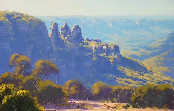 АРТ, РИСУНОК, ARTSAUS, THREE SISTERS KATOOMBA