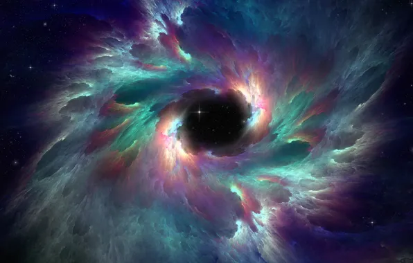 Звезды, свет, the iridescent nebula