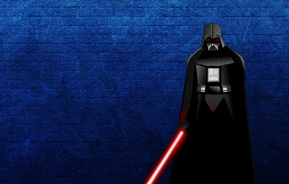 Картинка полосы, Star Wars, Звездные войны, Darth Vader, Дарт Вейдер, лазерный меч, темно-синий фон