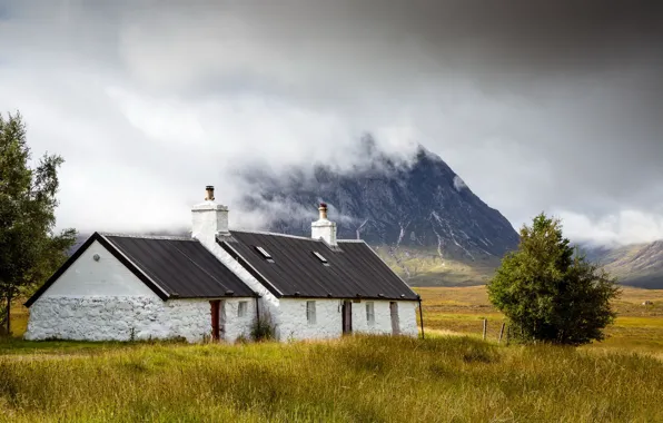 Картинка clouds, Scotland, Black Rock Cottage