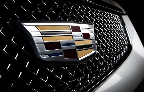 Картинка Cadillac, CTS, White, Emblem, Icon, Radiator grille