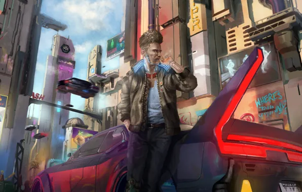 Rpg, video game, night city, CD Projekt RED, Cyberpunk 2077, gameart, Cyberpunk