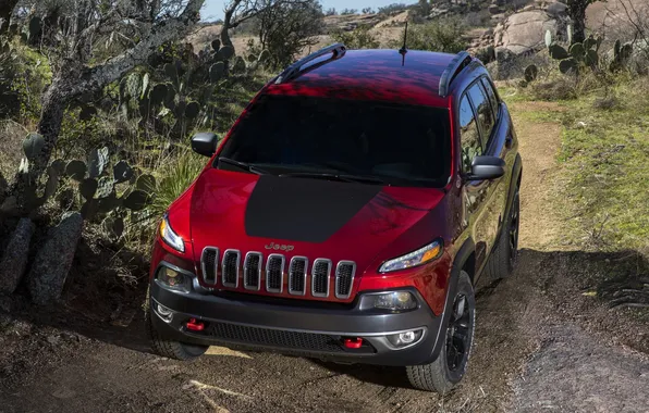 Car, red, auto, wallpapers, suv, Jeep, Trailhawk