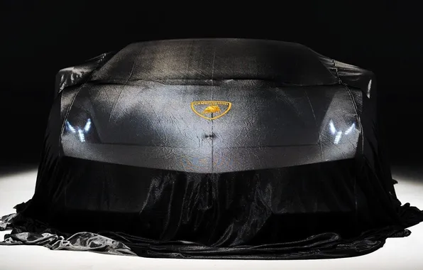 Картинка фары, Lamborghini, под тканью