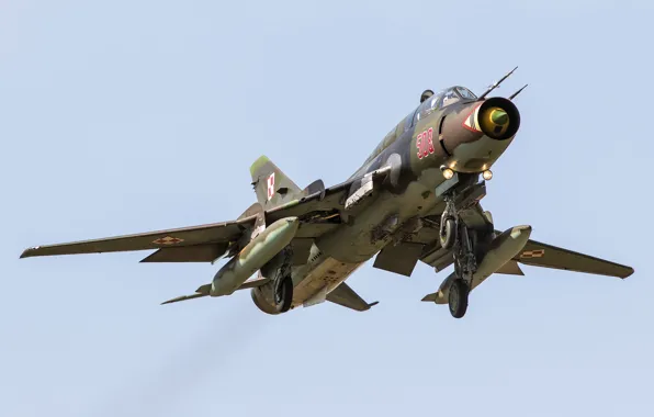 Картинка Истребитель, бомбардировщик, взлет, Су-22