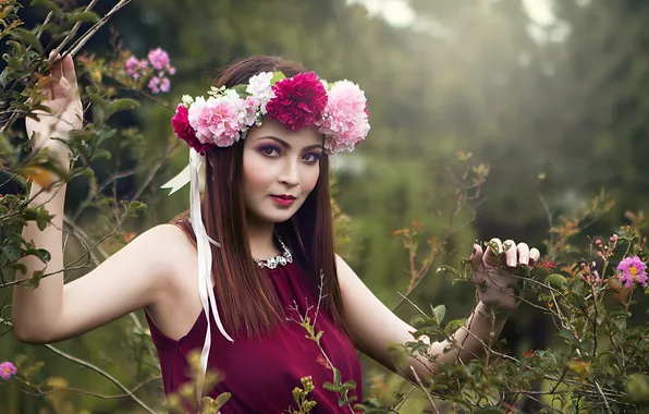 Взгляд, девушка, фон