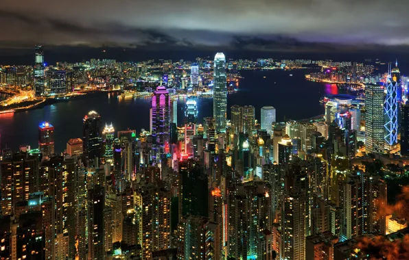 City, wallpaper, hongkong