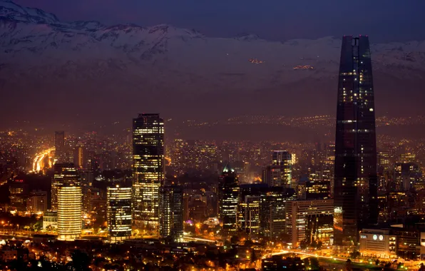 Закат, sunset, Чили, Сантьяго, Santiago de Chile, puesta del sol