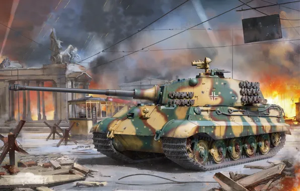Tiger II, Sd. Kfz. 182, King Tiger, Тяжёлый Танк, Противотанковый ёж
