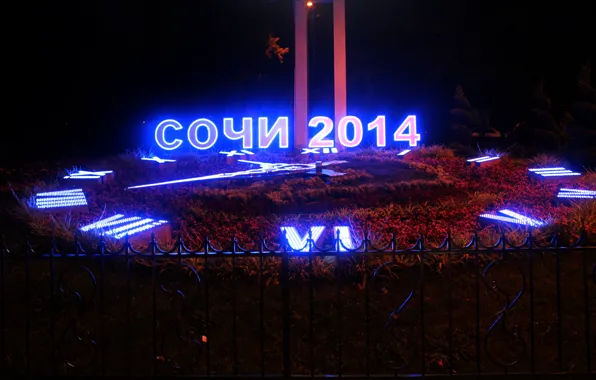 Цветы, листва, часы, Сочи, СОЧИ-2014