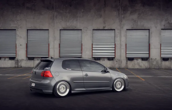 Картинка серый, volkswagen, гольф, golf, фольксваген, gti, MK5