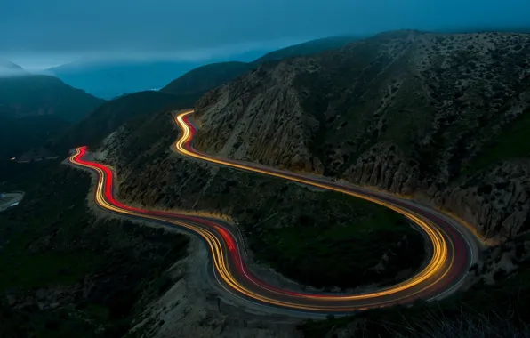 Road, landscape, Long Exposure, montain, Road Landscape, Road Landscape Long Exposure