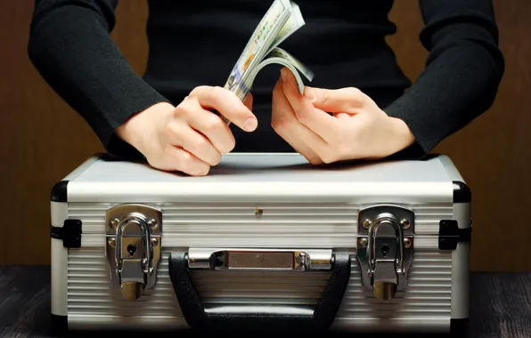Картинка man, money, hands, aluminum, briefcase for money
