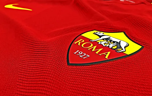Wallpaper, sport, logo, Nike, football, AS Roma, t-shirt