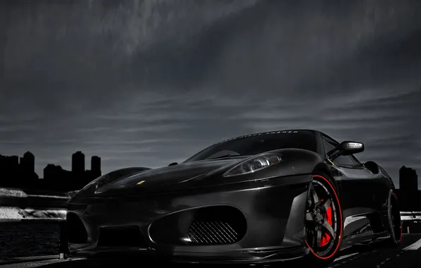 Картинка черный, Ferrari, Scuderia