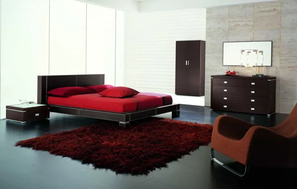 Комната, диван, кровать, интерьер